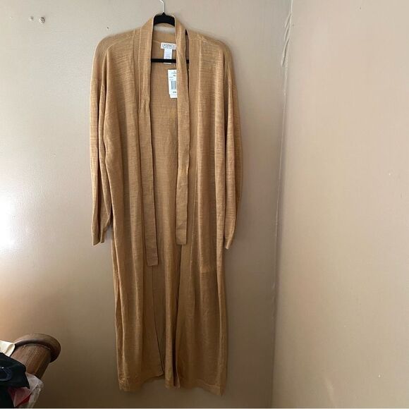 LSpace Azores Duster in Toffee Tan brown cardigan tie knit Revolve M/L $198 - Picture 13 of 16